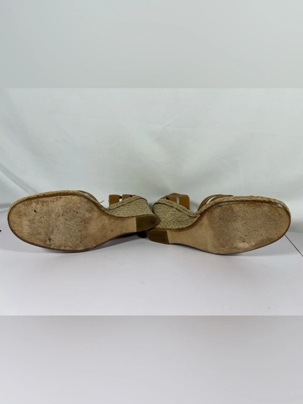 7051: Salvatore Ferragamo Python Leather Espadrille Wedges Size 9C